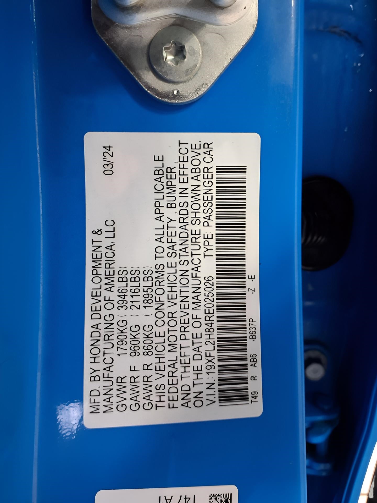 2024 Honda Civic Hatchback Sport CVT