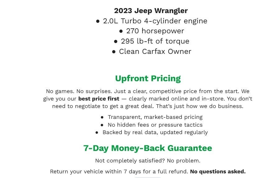 2023 Jeep Wrangler Sahara Altitude 4 Door 4x4