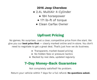 2016 Jeep Cherokee 4WD 4dr Limited