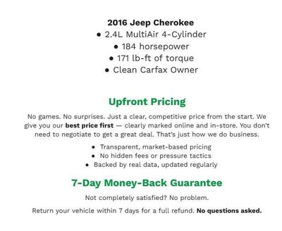 2016 Jeep Cherokee 4WD 4dr Limited