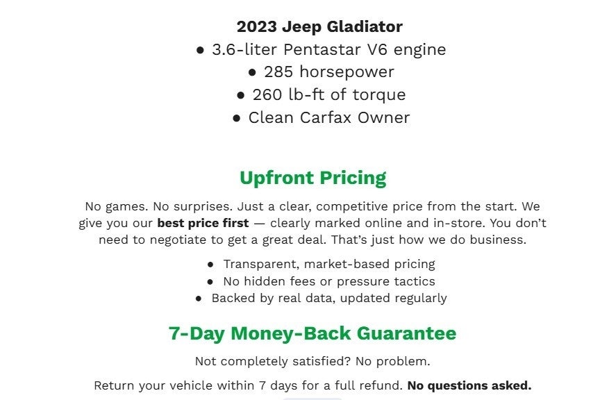 2023 Jeep Gladiator Mojave 4x4