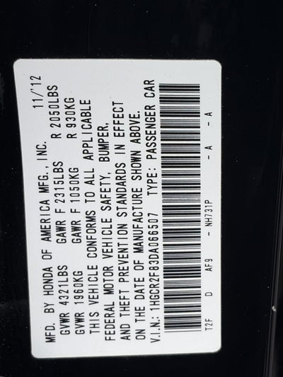 2013 Honda Accord Sdn 4dr I4 CVT EX-L