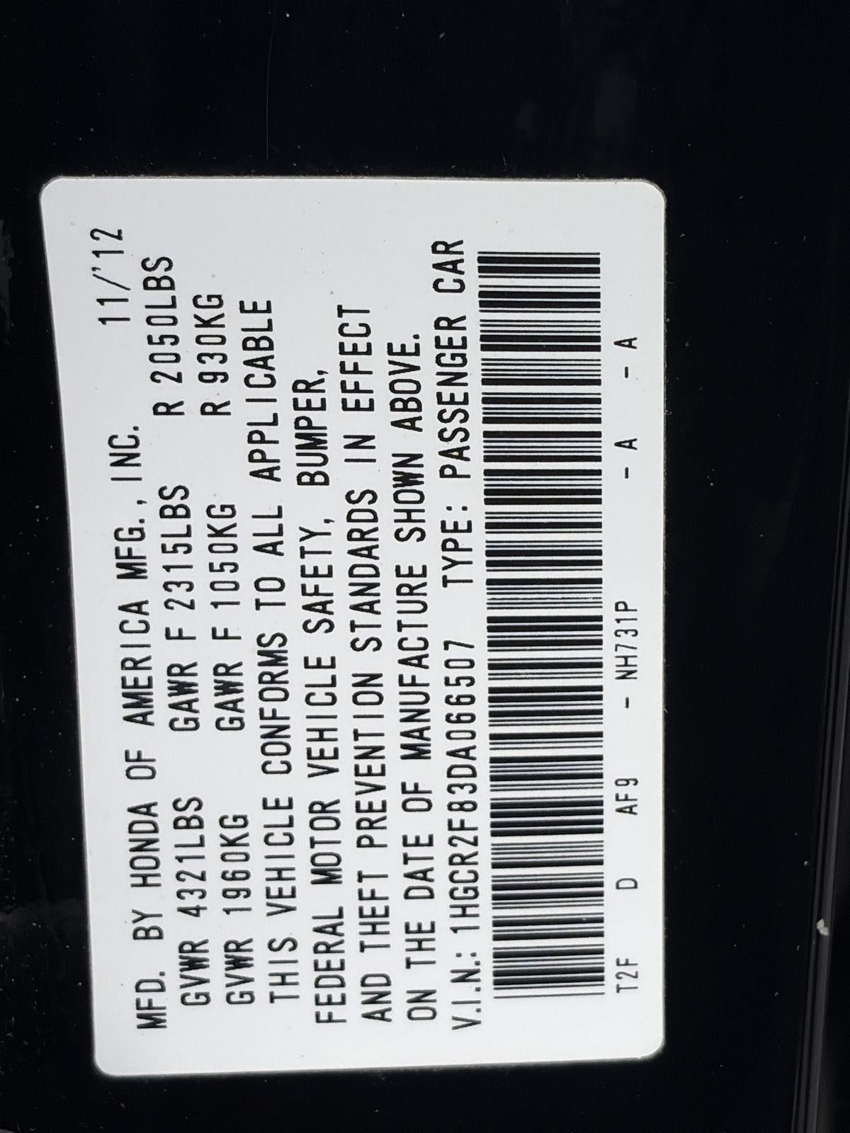 2013 Honda Accord Sdn 4dr I4 CVT EX-L