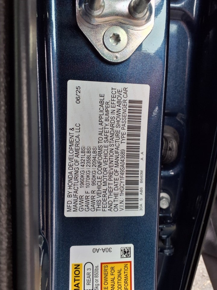 2025 Honda Accord Sedan SE CVT