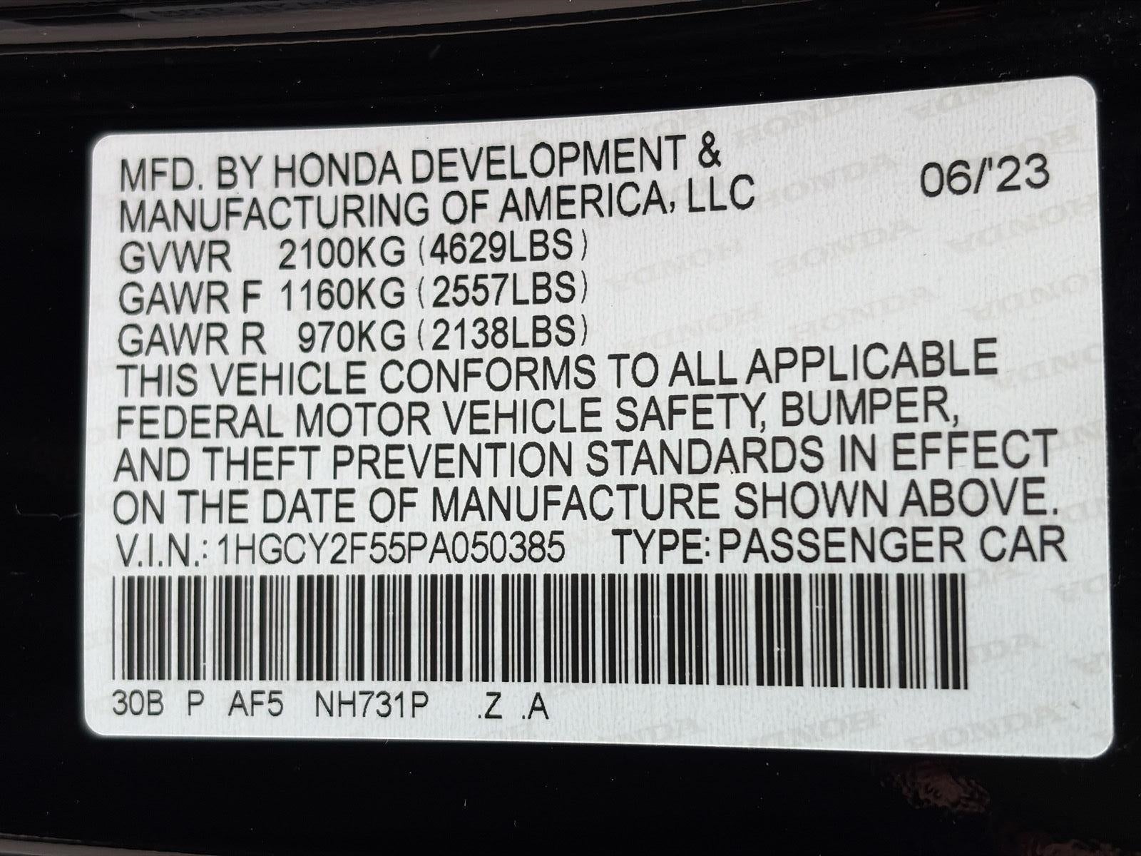 2023 Honda Accord Hybrid Sport Sedan