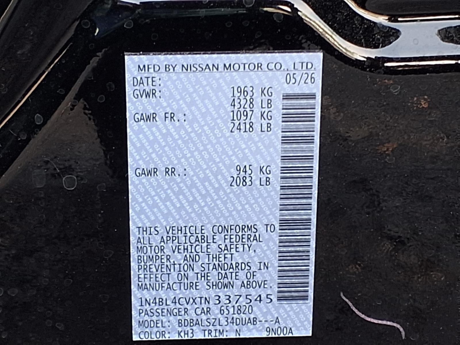 2026 Nissan Altima SR FWD