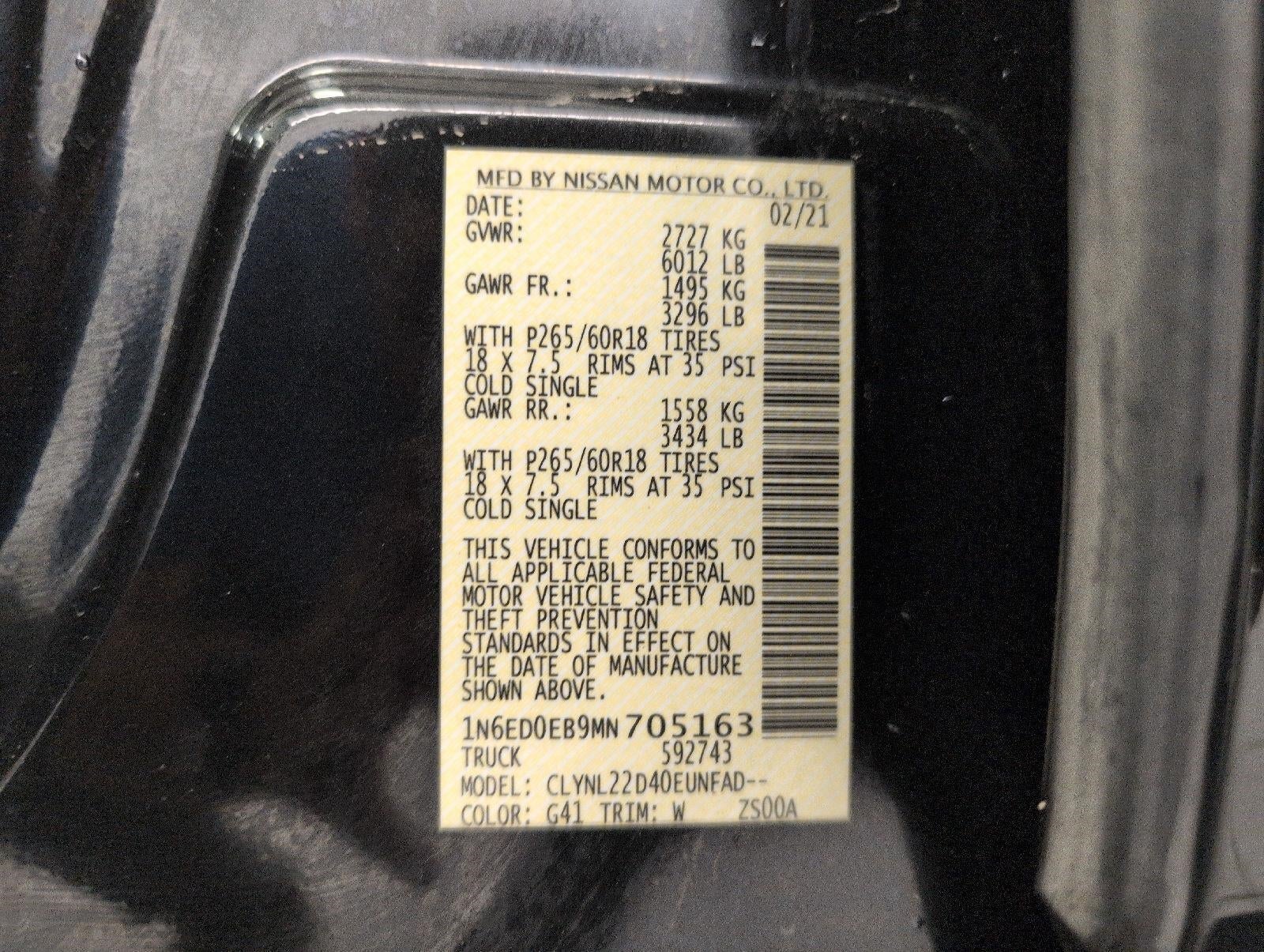 2021 Nissan Frontier Crew Cab 4x4 SV Auto