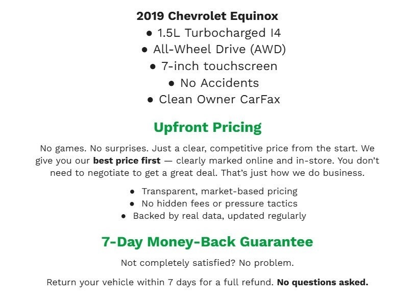 2019 Chevrolet Equinox AWD 4dr LT w/1LT