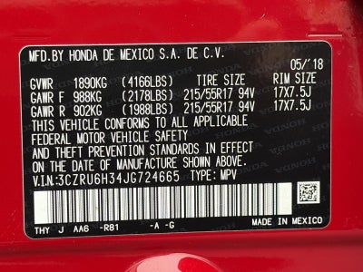 2018 Honda HR-V LX AWD CVT