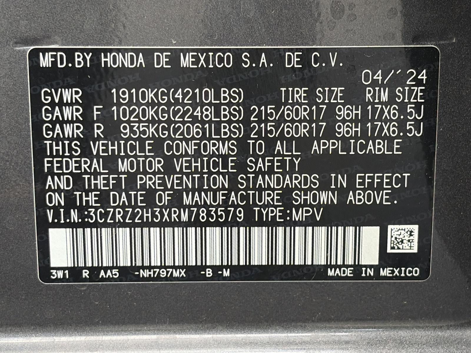 2024 Honda HR-V LX AWD CVT