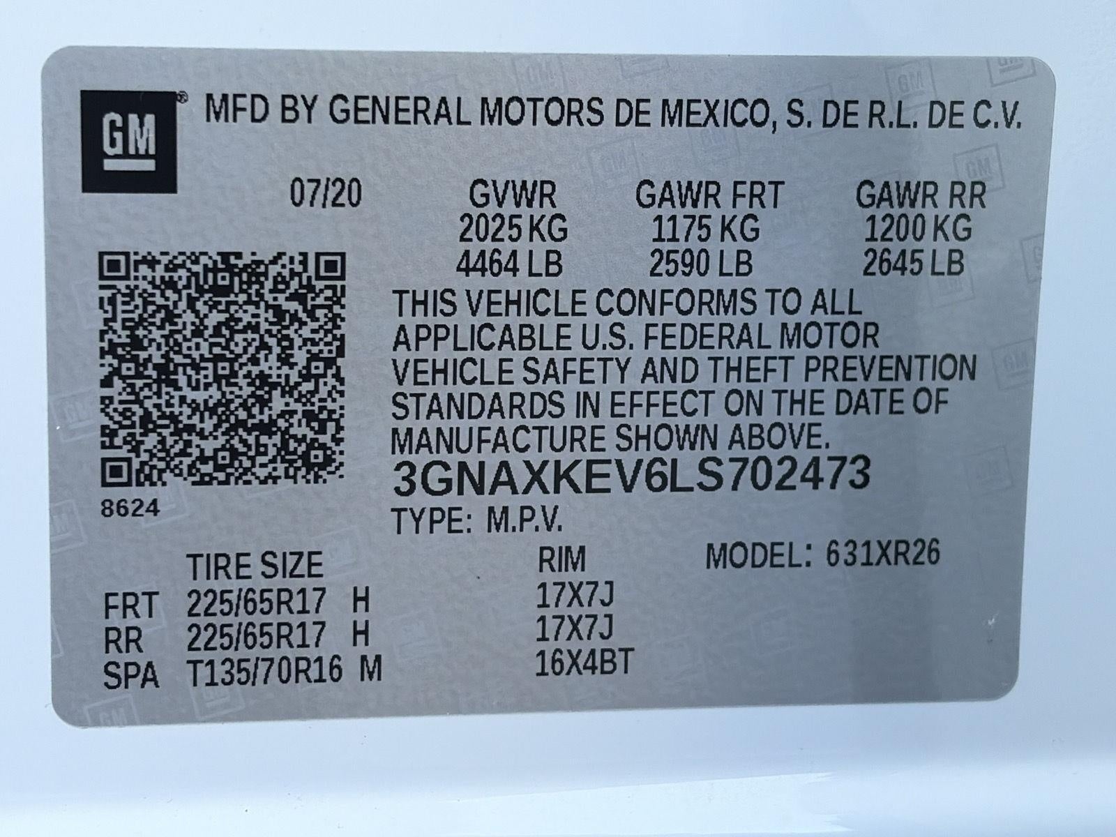 2020 Chevrolet Equinox FWD 4dr LT w/1LT