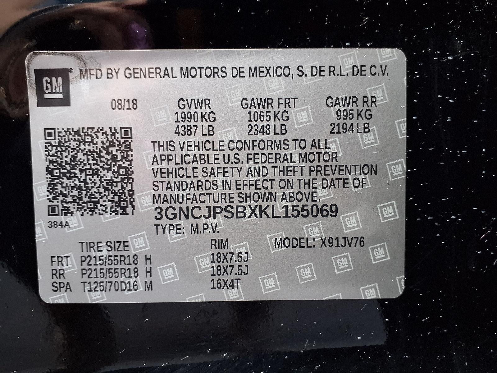 2019 Chevrolet Trax AWD 4dr LT