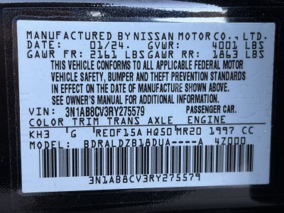 2024 Nissan Sentra SV CVT