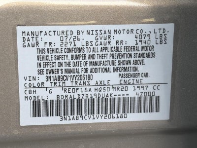 2027 Nissan Sentra SV Sedan