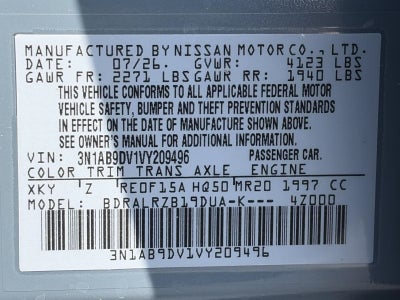 2027 Nissan Sentra SR Sedan
