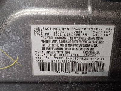 2026 Nissan Sentra SR