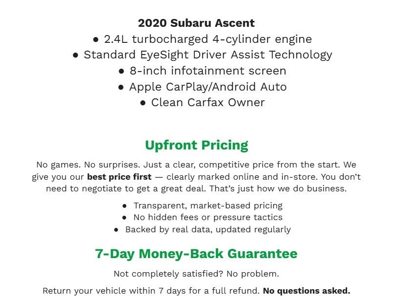 2020 Subaru Ascent Touring 7-Passenger