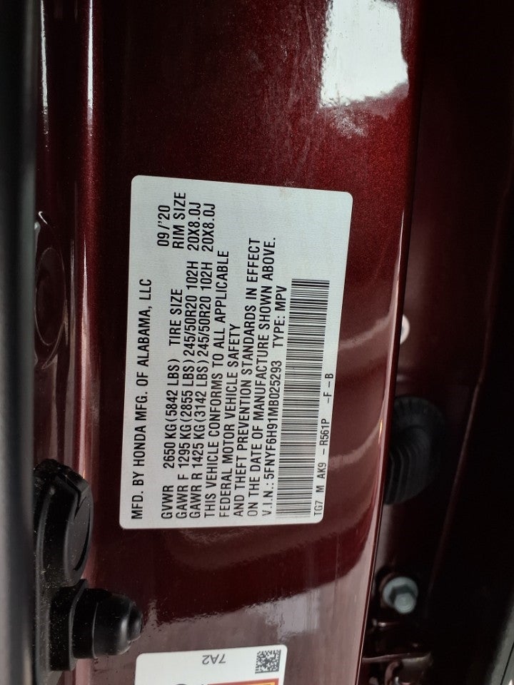 2021 Honda Pilot Touring 8-Passenger AWD