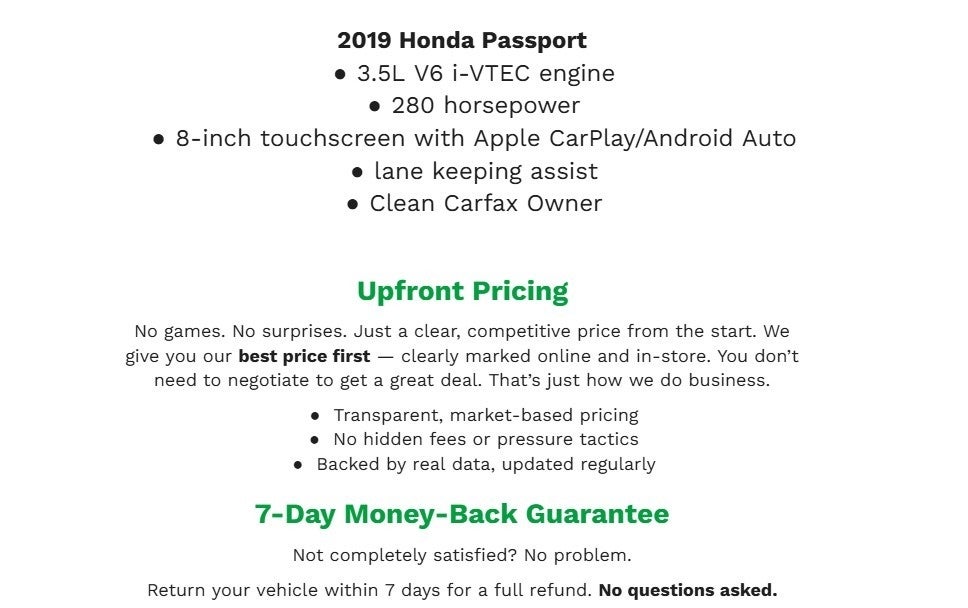 2019 Honda Passport Touring AWD