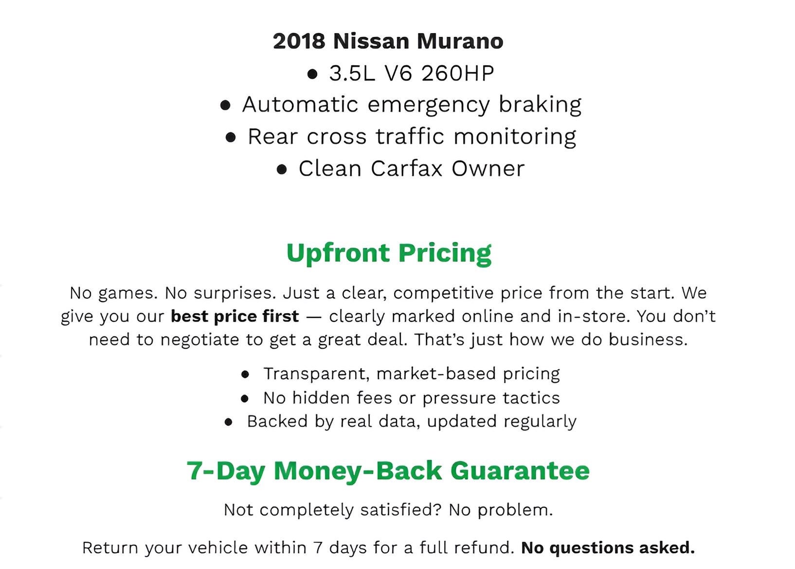 2018 Nissan MURANO SPORT UTILITY