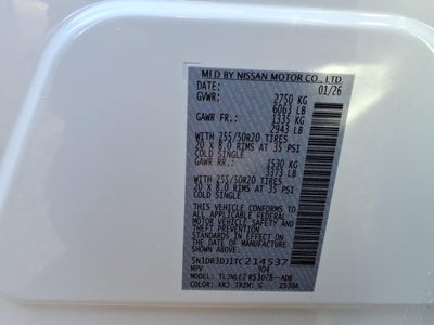 2026 Nissan Pathfinder Platinum