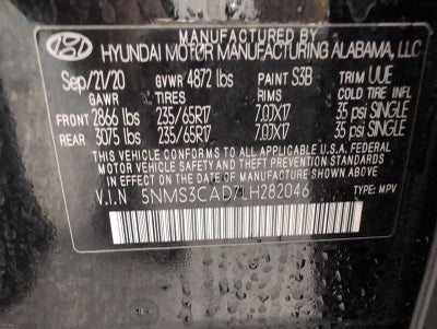 2020 Hyundai Santa Fe SEL 2.4L Auto AWD