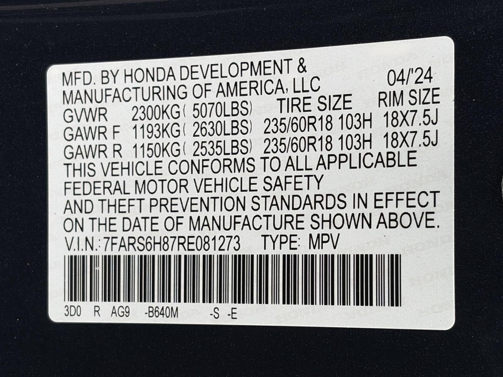 2024 Honda CR-V Hybrid Sport-L AWD