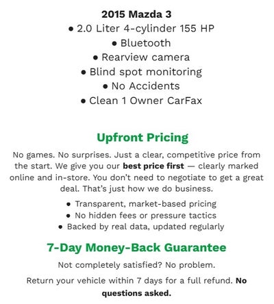 2015 Mazda Mazda3 5dr HB Auto i Touring