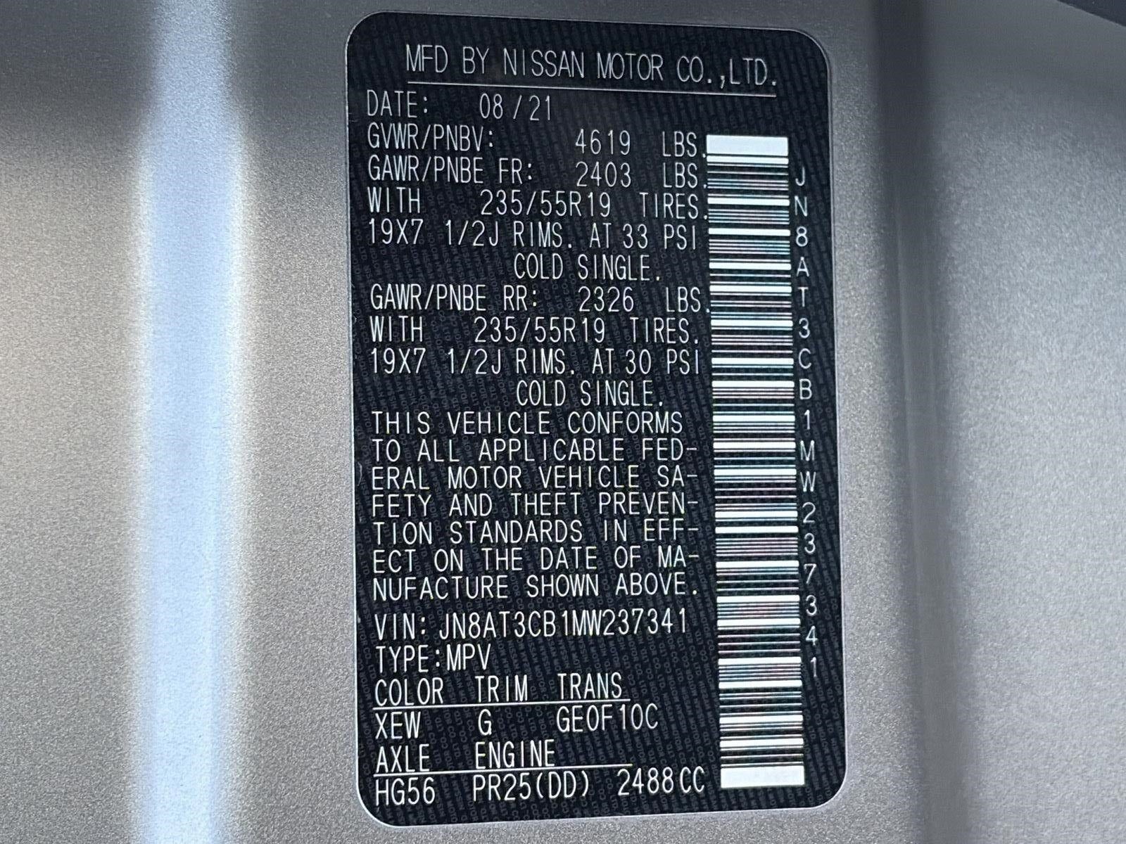 2021 Nissan Rogue AWD SL