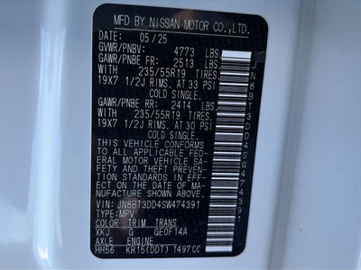 2025 Nissan Rogue AWD Platinum